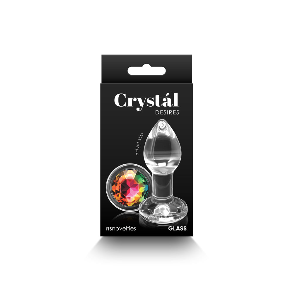 Crystal Desires Rainbow Gem Glass Plug Small