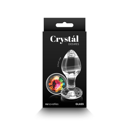 Crystal Desires Rainbow Gem Glass Plug Medium