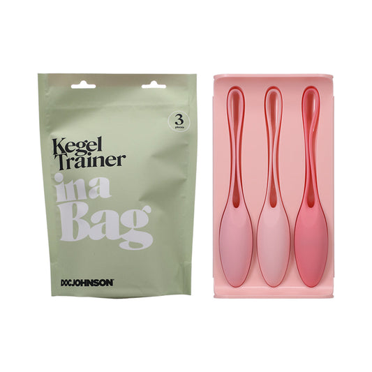 Doc Johnson Kegel Trainer Set In A Bag 3-Piece Silicone Pink