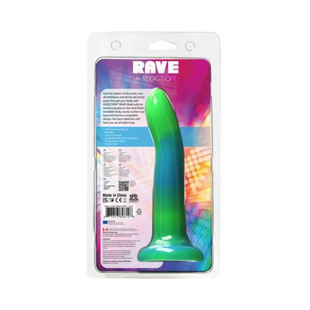 Addiction Rave Dong 8in Blue