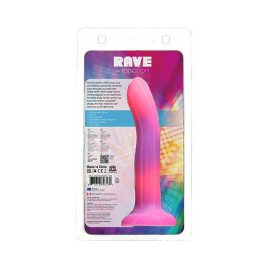 Addiction Rave Dong 8in Pink