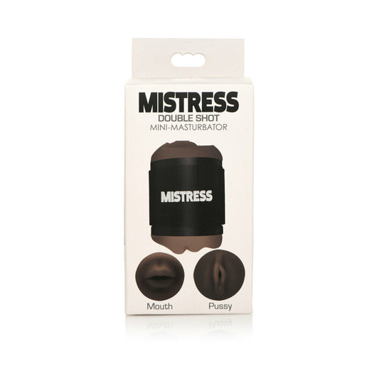 Curve Toys Mistress Double Shot Mini Masturbator Mouth & Pussy Dark