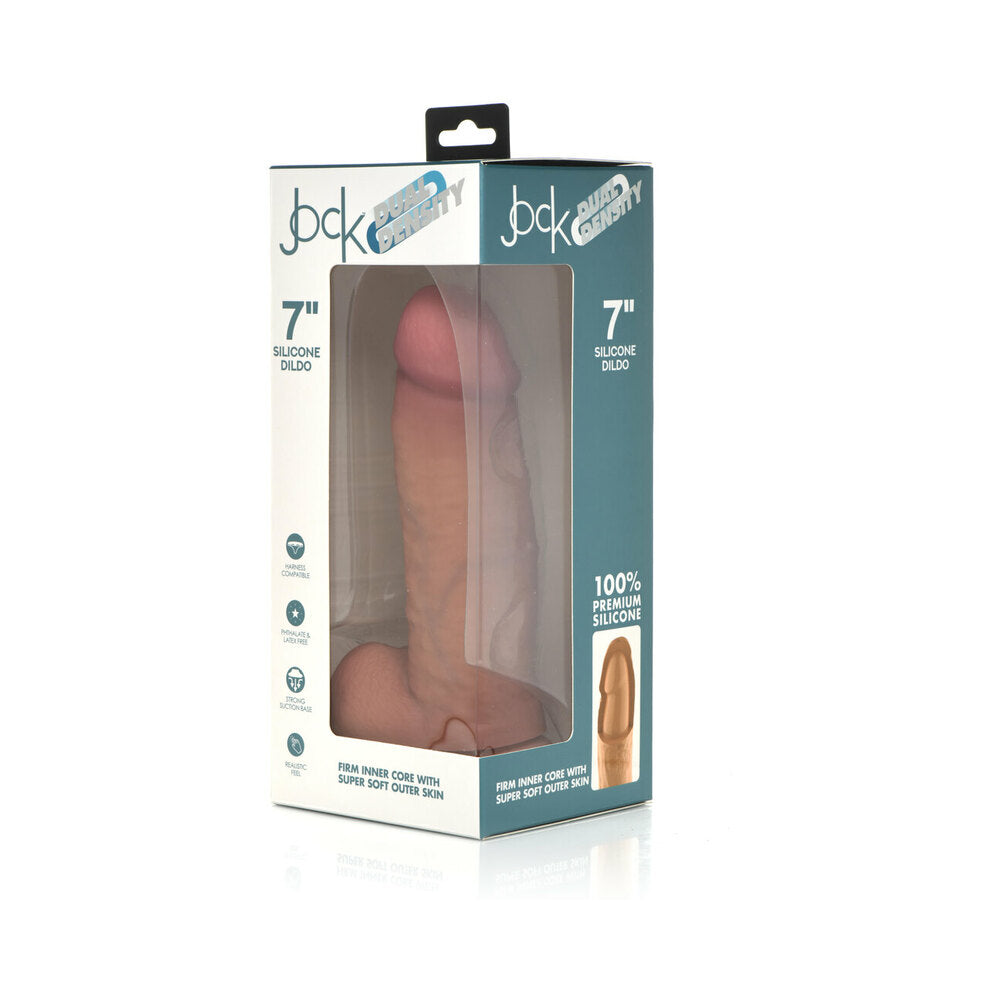 Jock Dual Dens 7in Sili Dildo w/Balls