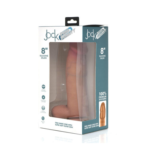 Jock Dual Dens 8in Sili Dildo w/Balls