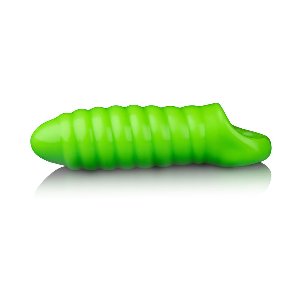 Ouch GITD Swirl Thick Penis Sleeve Grn