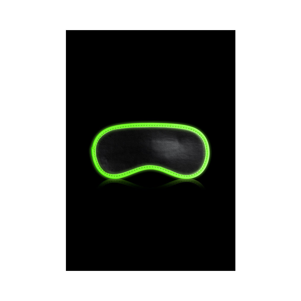 Ouch GITD Eye Mask Black/Neon Green