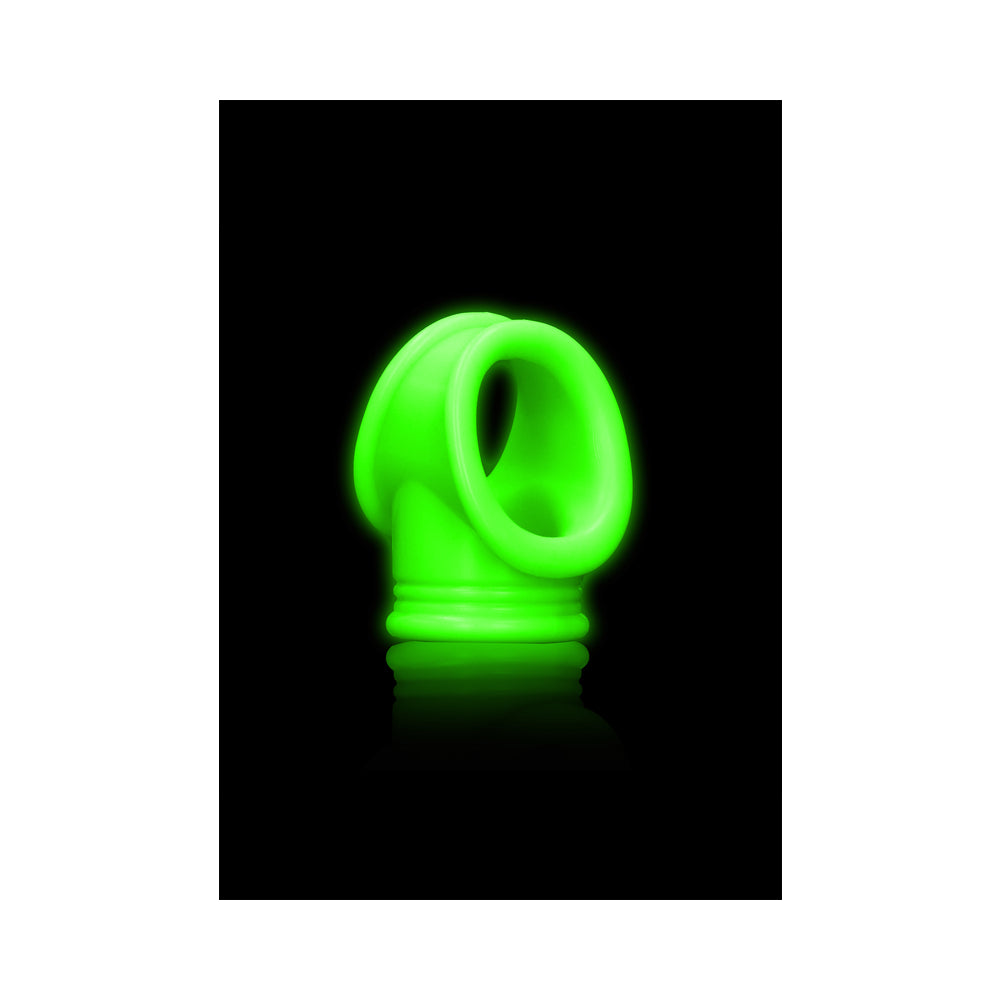 Ouch GITD Cockring&Ball Sling NeonGreen