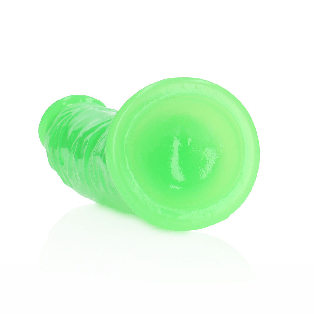 Realrock GITD Slim 6in Dildo Neon Green