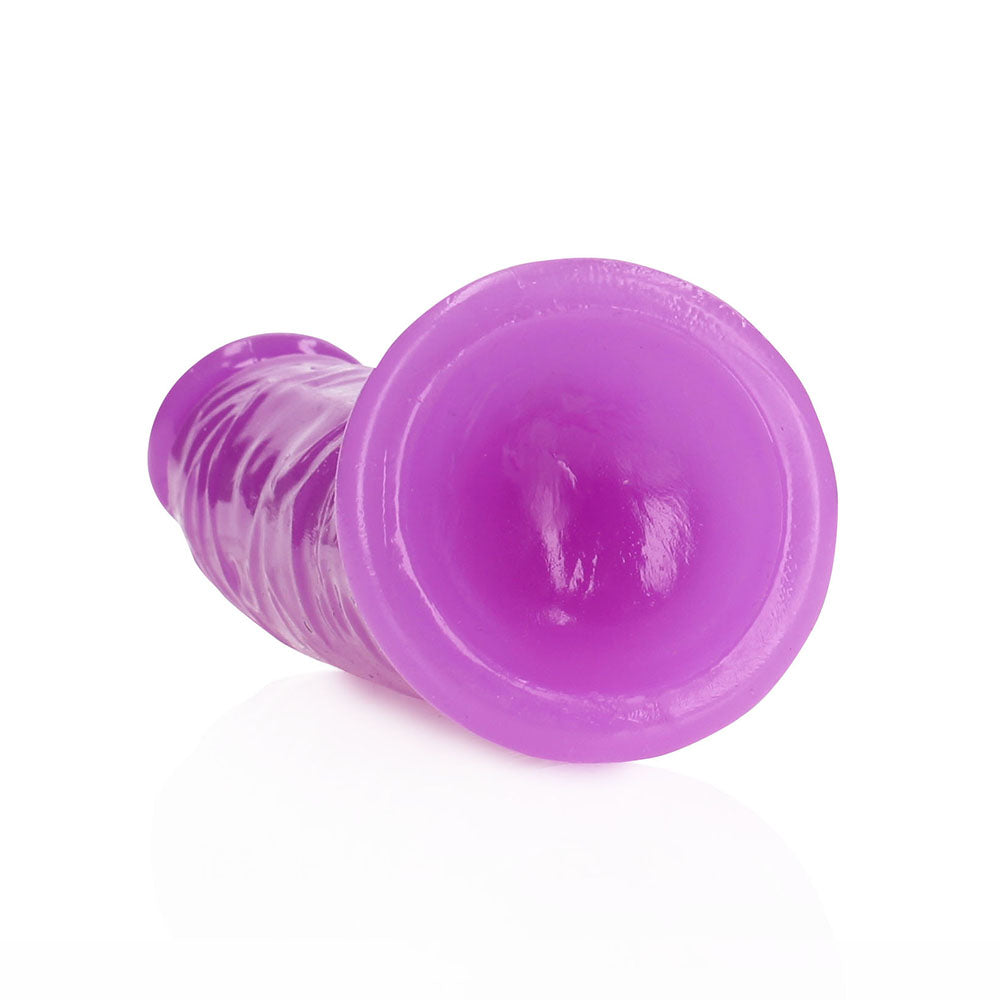 Realrock GITD Slim 6in Dildo Neon Purple