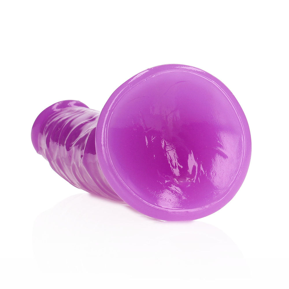 Realrock GITD Slim 7in Dildo Neon Purple