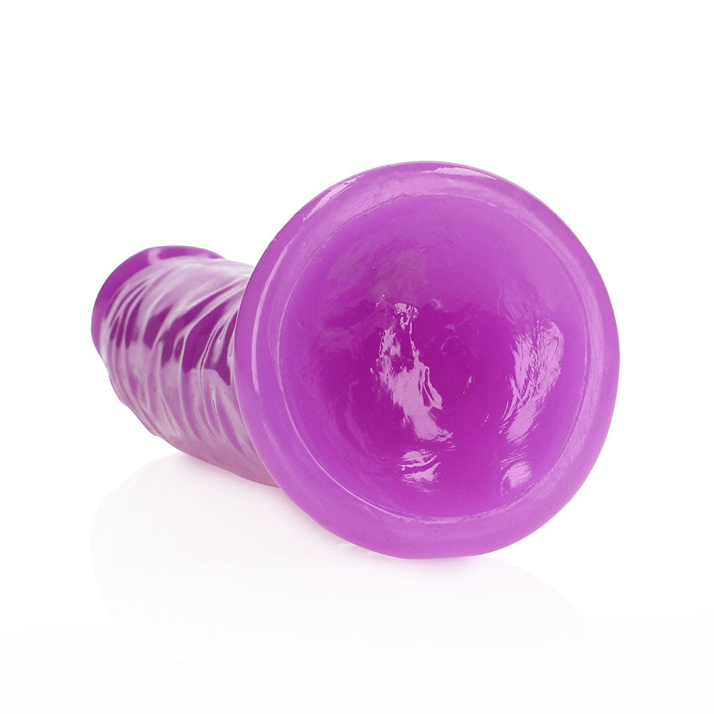 Realrock GITD Slim 9in Dildo Neon Purple