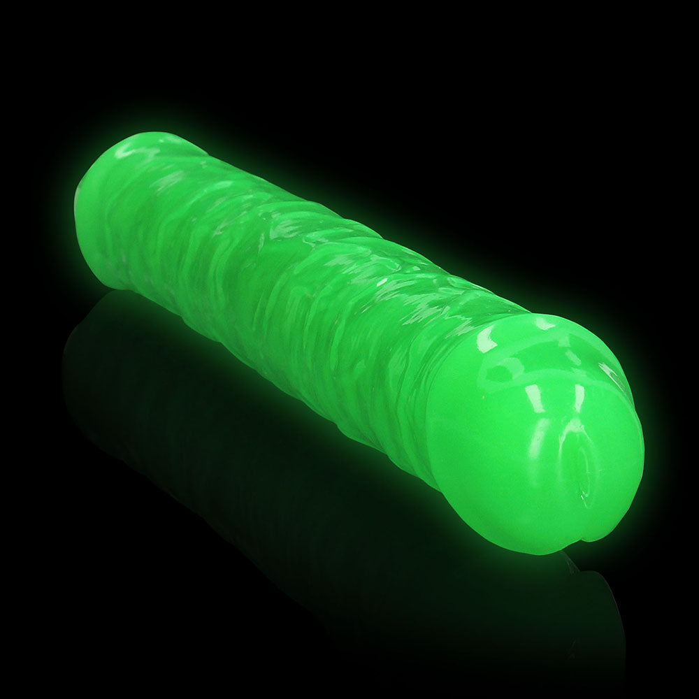 Realrock GITD Double Dong 15in NeonGreen