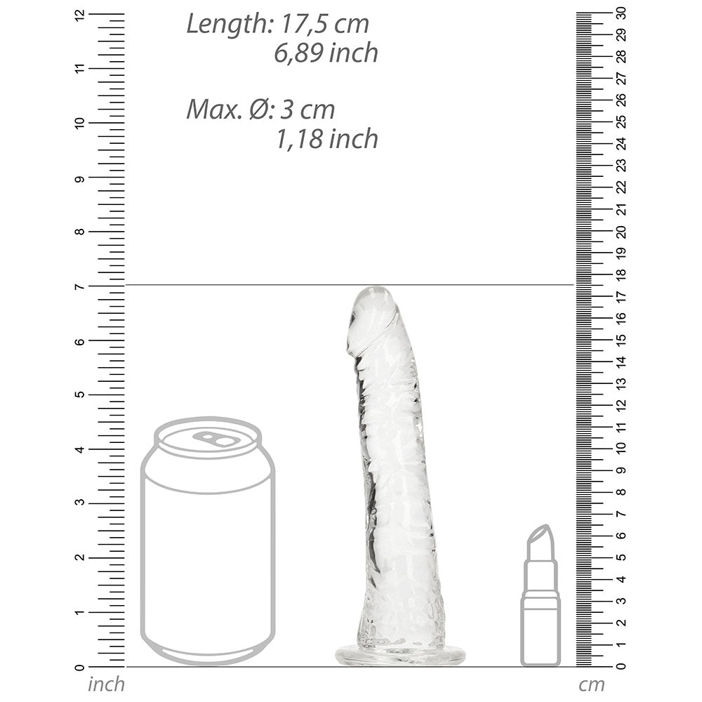 RealRock CC Slim 6in Dildo Clear