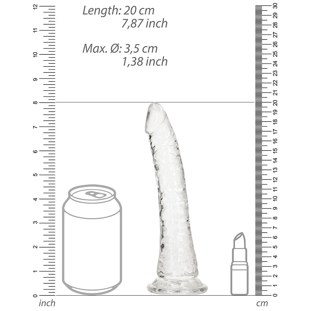 RealRock CC Slim 7in Dildo Clear