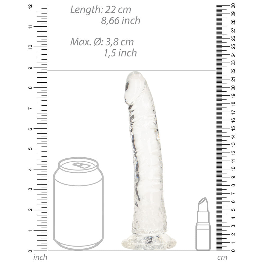 RealRock CC Slim 8in Dildo Clear