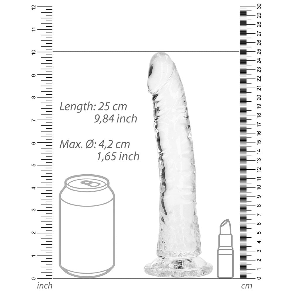 RealRock CC Slim 9in Dildo Clear