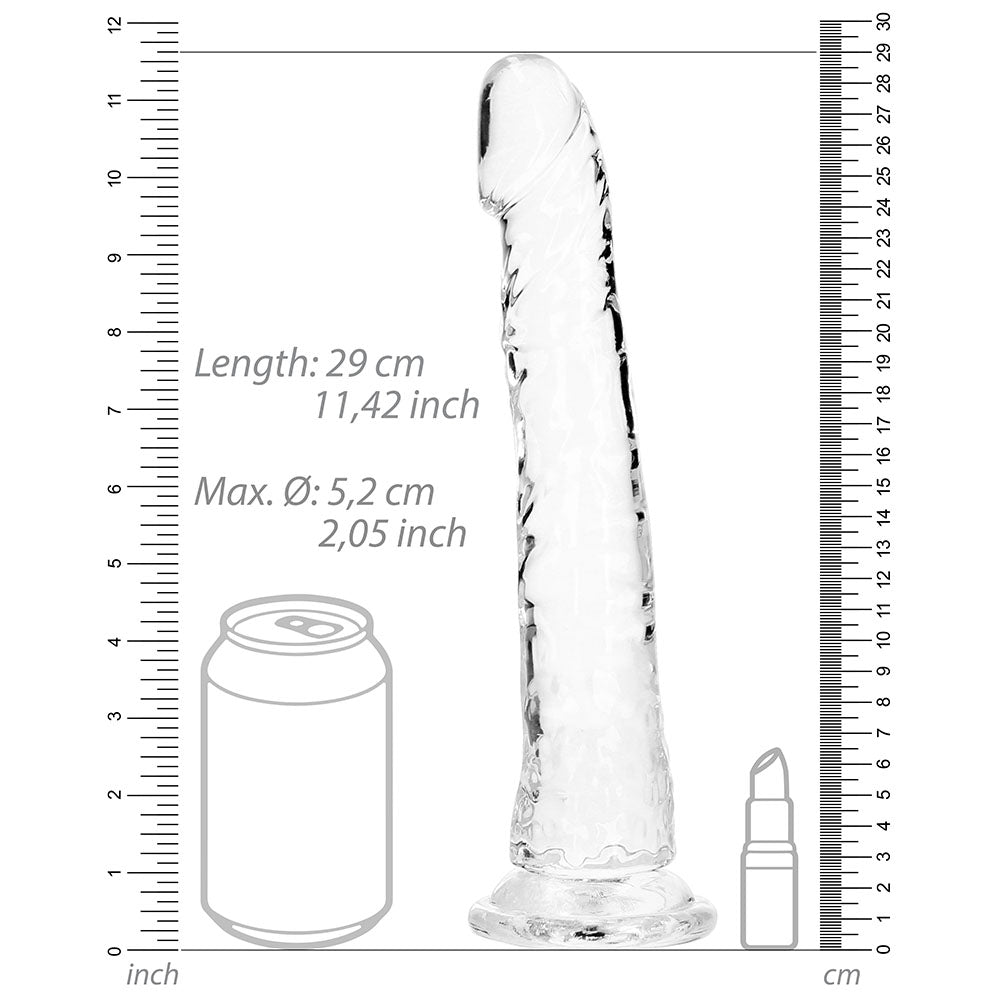 RealRock CC Slim 10in Dildo Clear