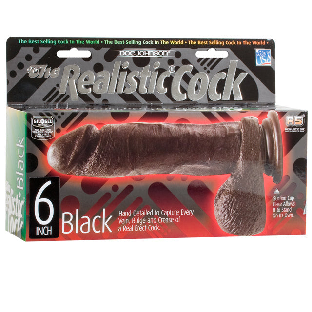 The Realistic Cock - 6 Inch Black