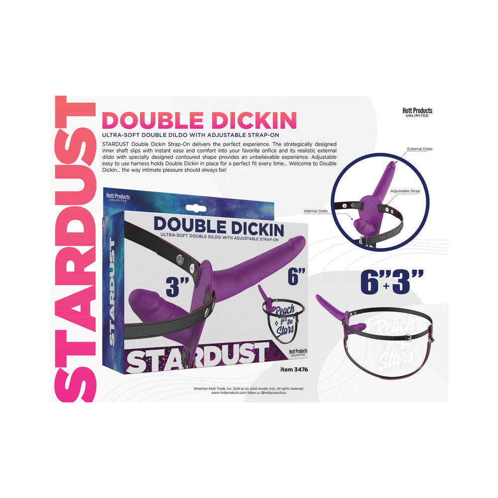 Stardust Double Dickin Strap On W/Harn S