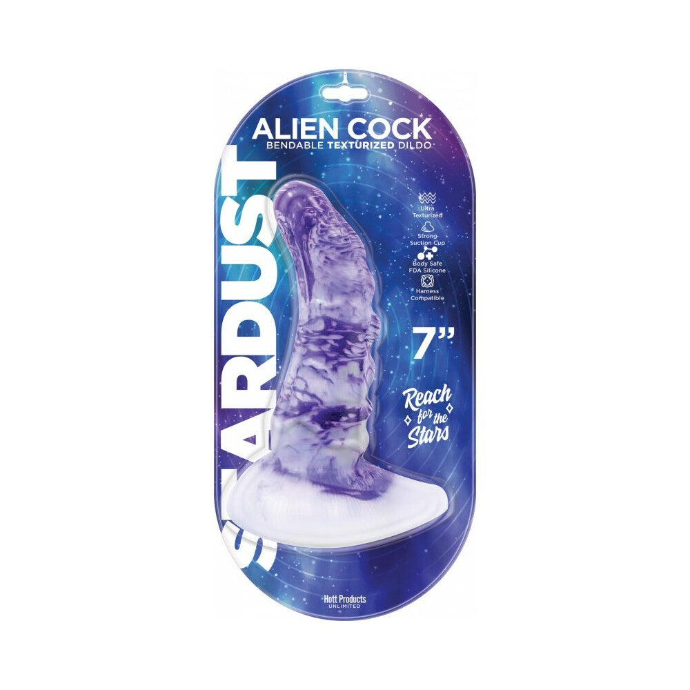 Stardust Alien Cock Silicone Textured Dildo 7in