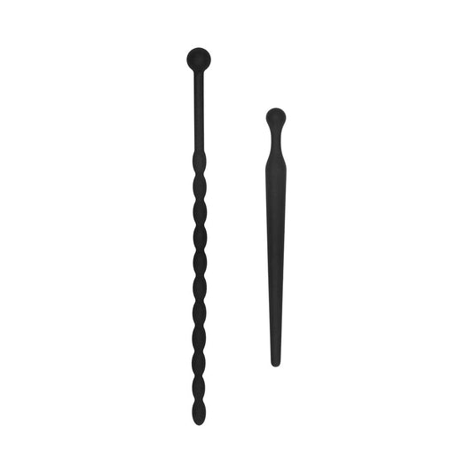 Ouch Urethral Snding Beg SilPlg Set Blk