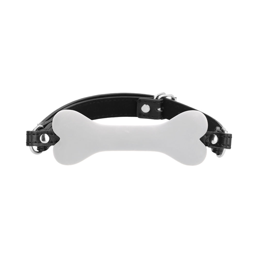 Ouch Puppy Play Silicone Bone Gag White