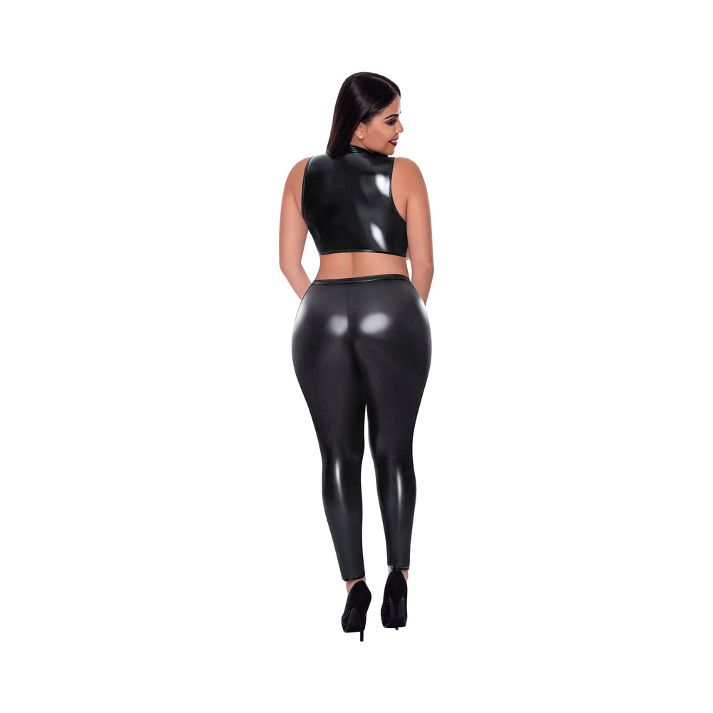 MS LiquidOnyx Open Vest Leggings Blk QS