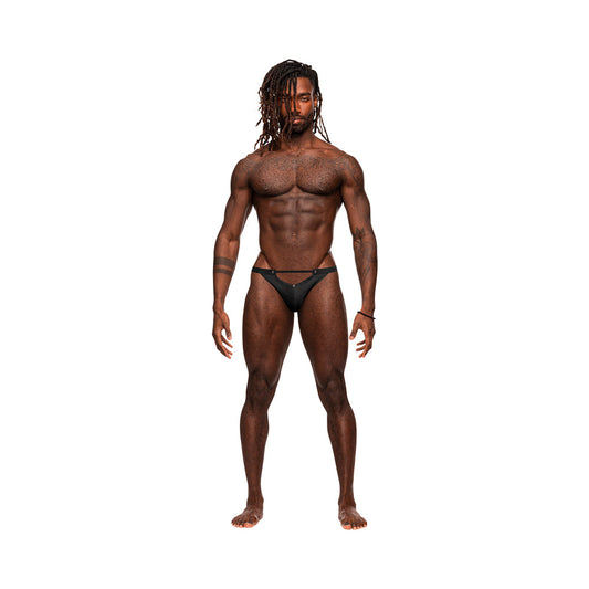 Male Power Magnificence Micro V Thong Black L/XL