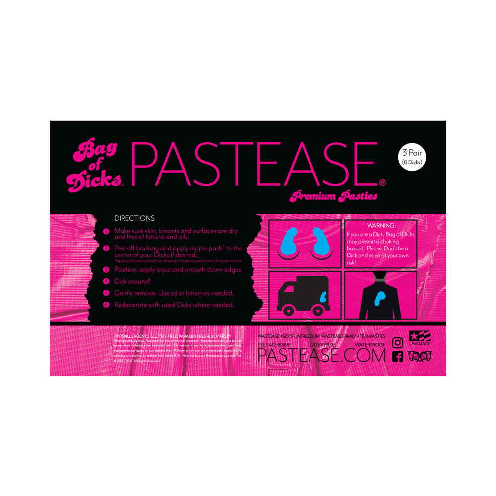 Pastease 3-Pack Penis Nipple Pasties