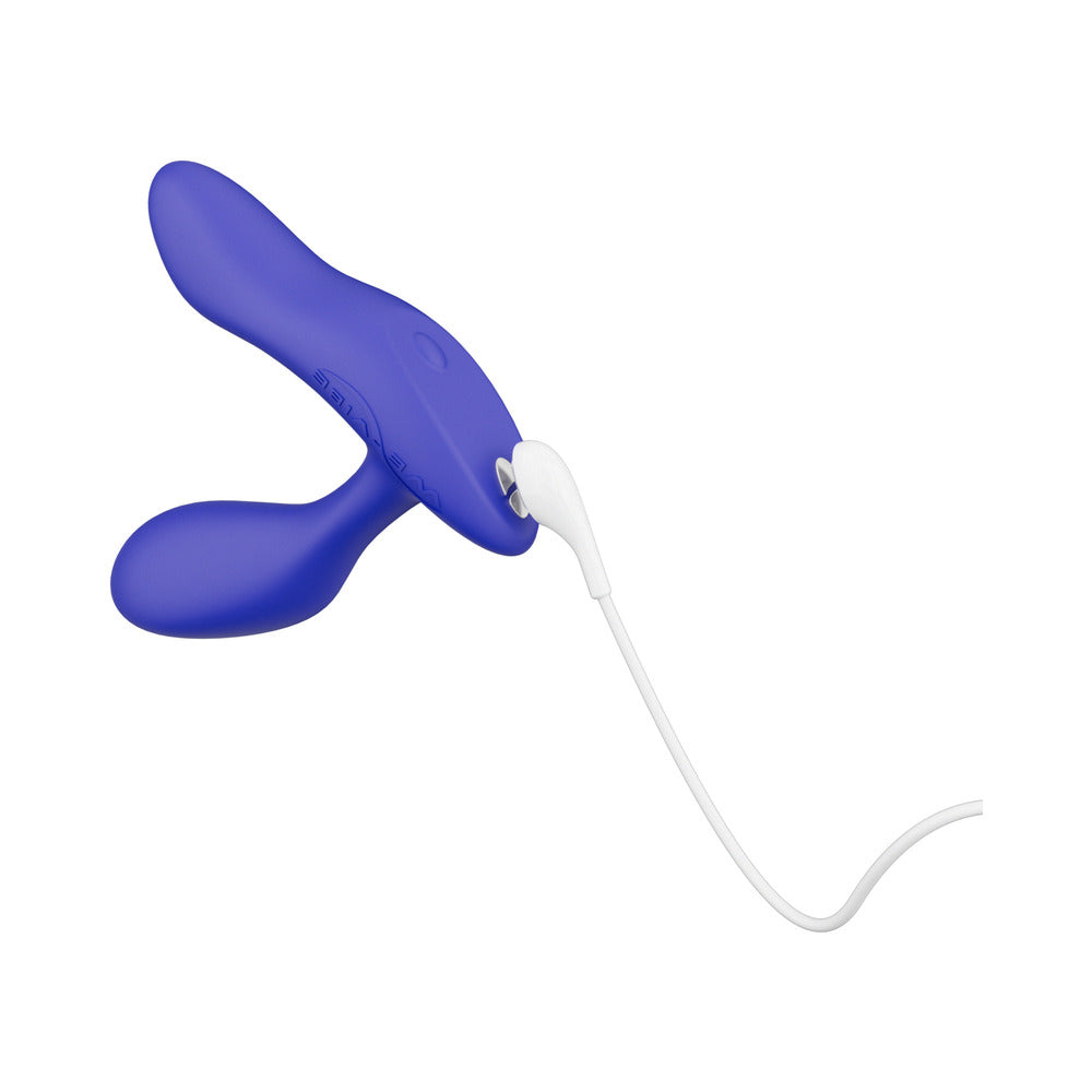 Masajeador de próstata de doble estimulación We-Vibe Vector+ azul real