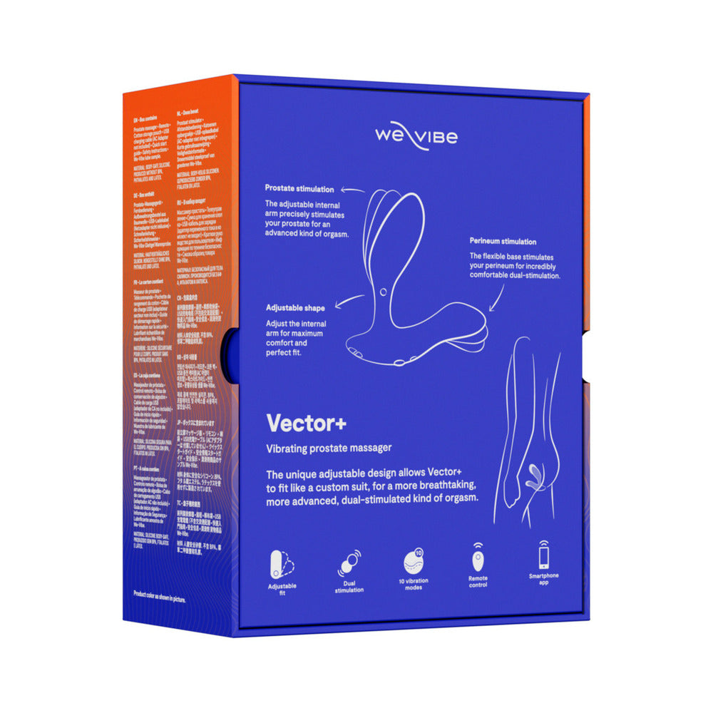 Masajeador de próstata de doble estimulación We-Vibe Vector+ azul real