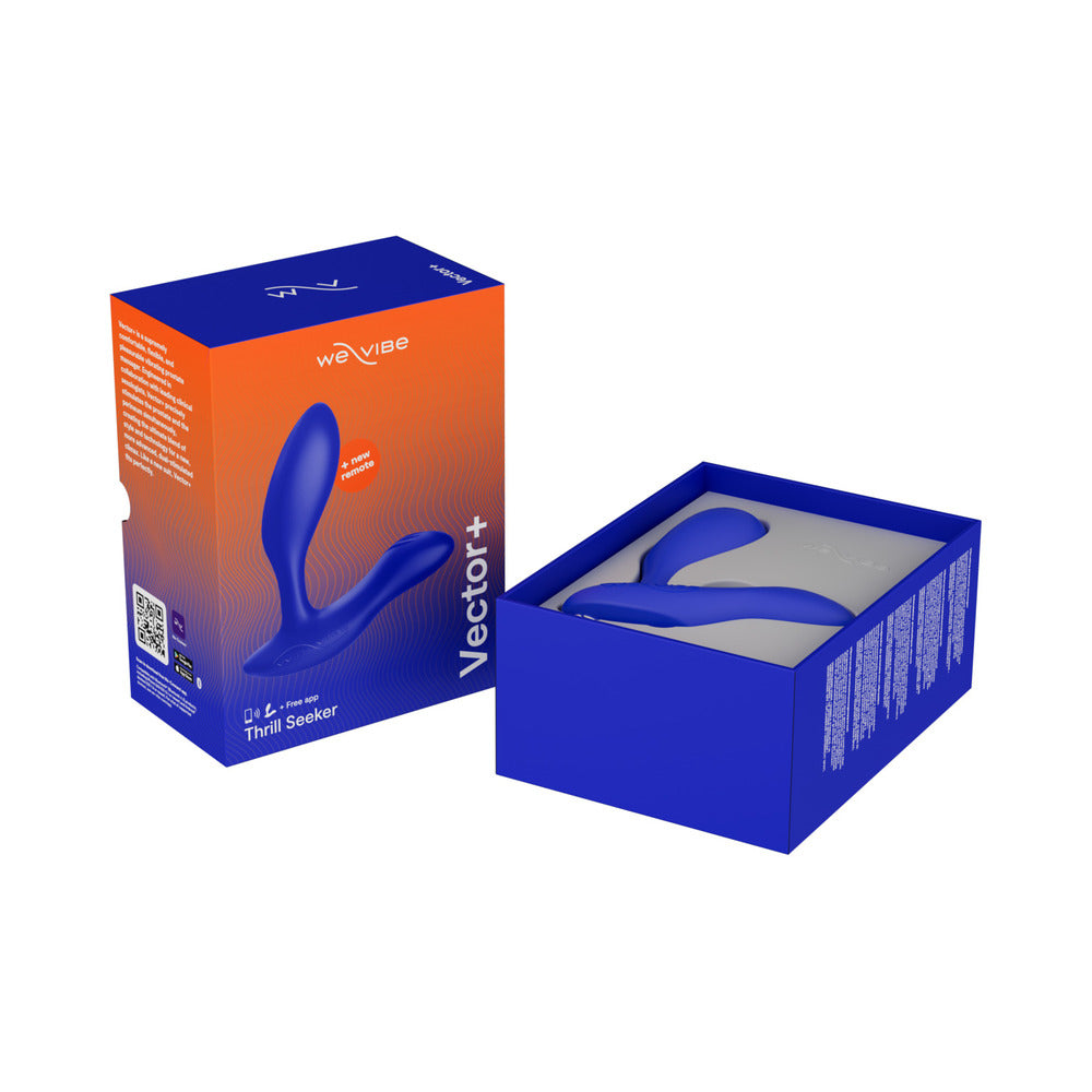 Masajeador de próstata de doble estimulación We-Vibe Vector+ azul real