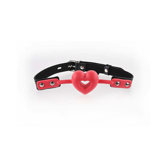 SS S&M Amor Heart Ball Gag Red