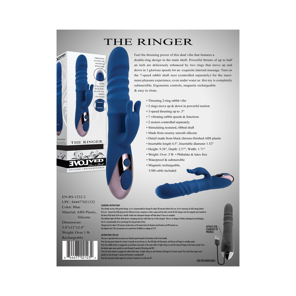 Evolved Ringer Thrusting Rabbit Vibe Blu