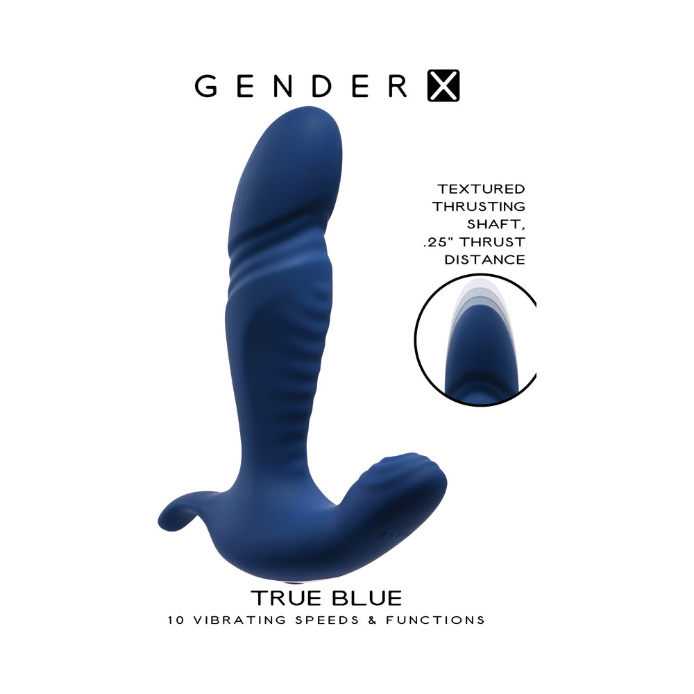 GX True Blue Thrusting Vibrator