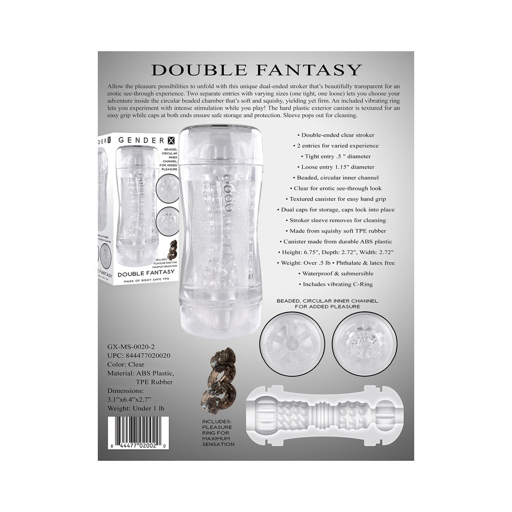 GX DoubleFantasy DualEntry Stroker Clear