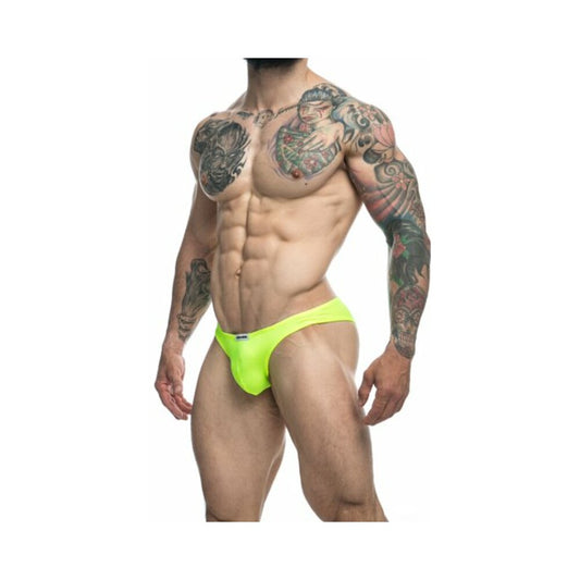 Bikini clásico JUSTIN + SIMON de MaleBasics en verde neón 2XL