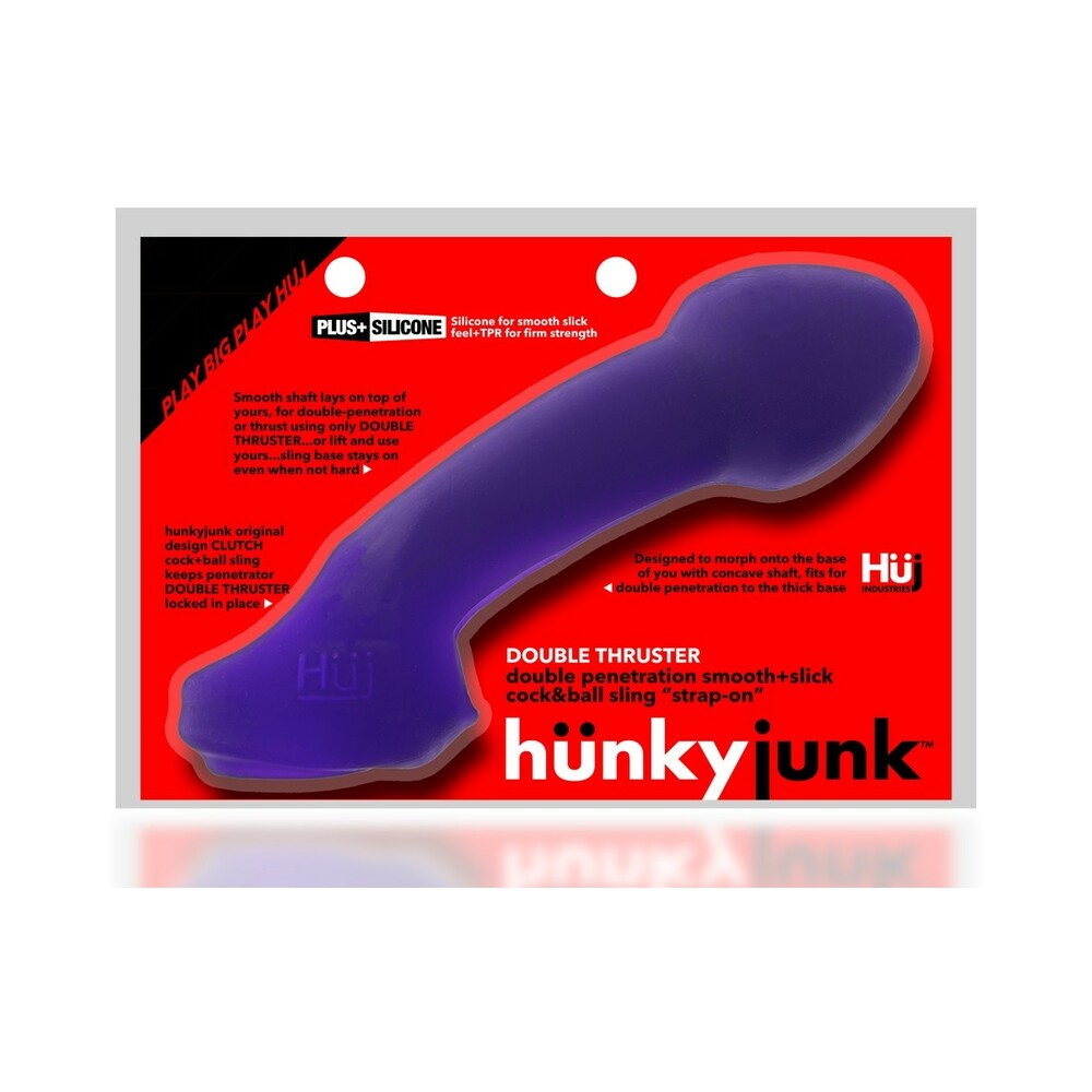 Hunkyjunk Double Thruster Double Penetrator Sling Plum Ice