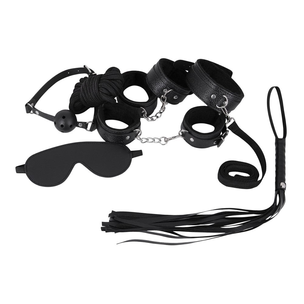 MP Leather 7-Pack Lite Bondage Set Black