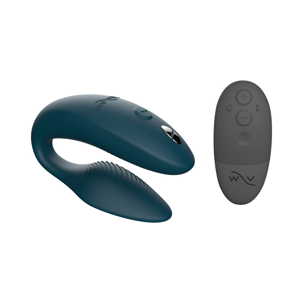 Vibrador para parejas de silicona recargable We-Vibe Sync 2, color verde terciopelo