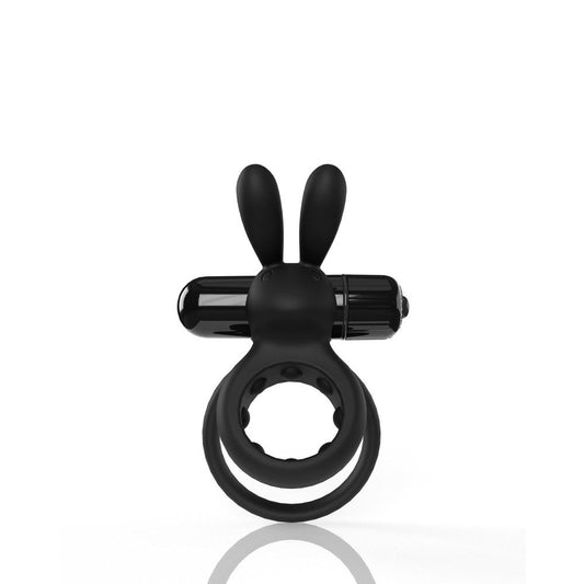 Anillo vibrador para el pene doble Screaming O 4T Ohare, color negro