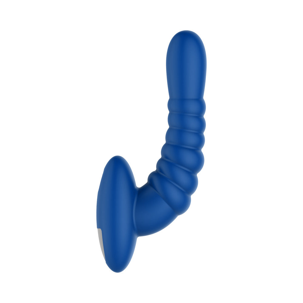 Forto Ribbed Pro Vibr Anal Massager Blu