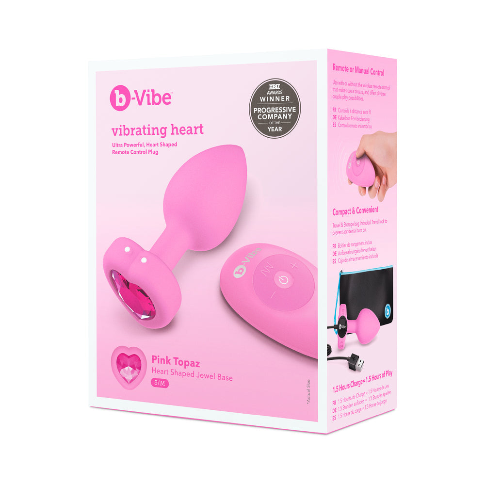 b-Vibe Vib Heart Shape Jewel Plug S/M Pk