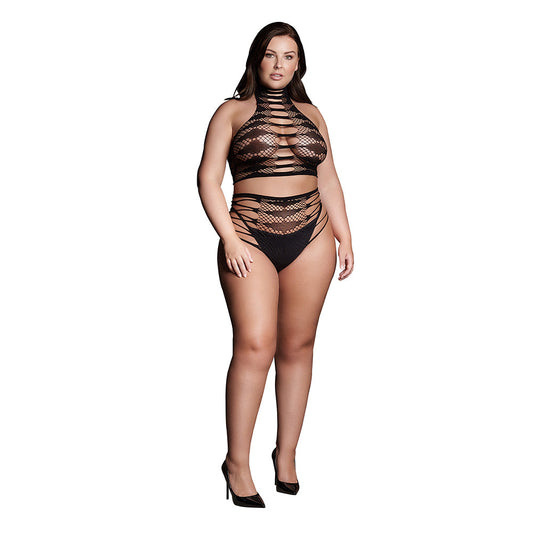 Le Desir Shade Carpo 2pc Crop Set Blk QS