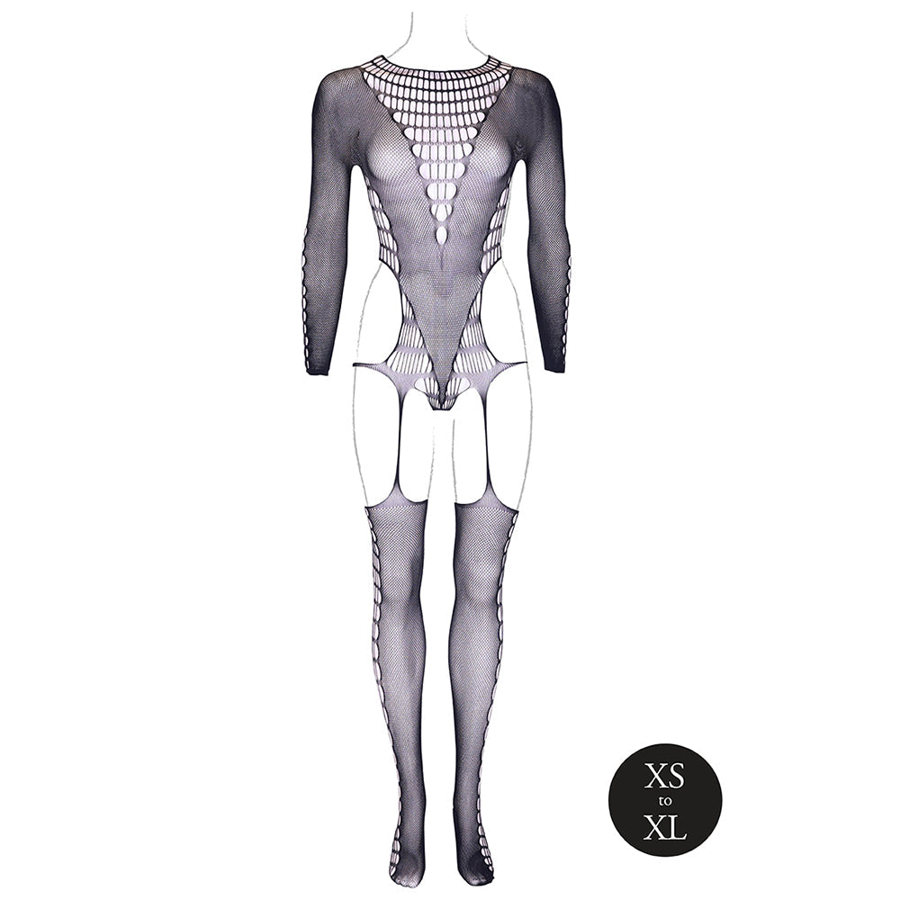 Le Desir Shade Kalyke XXIII Bodystocking with Turtleneck Black O/S