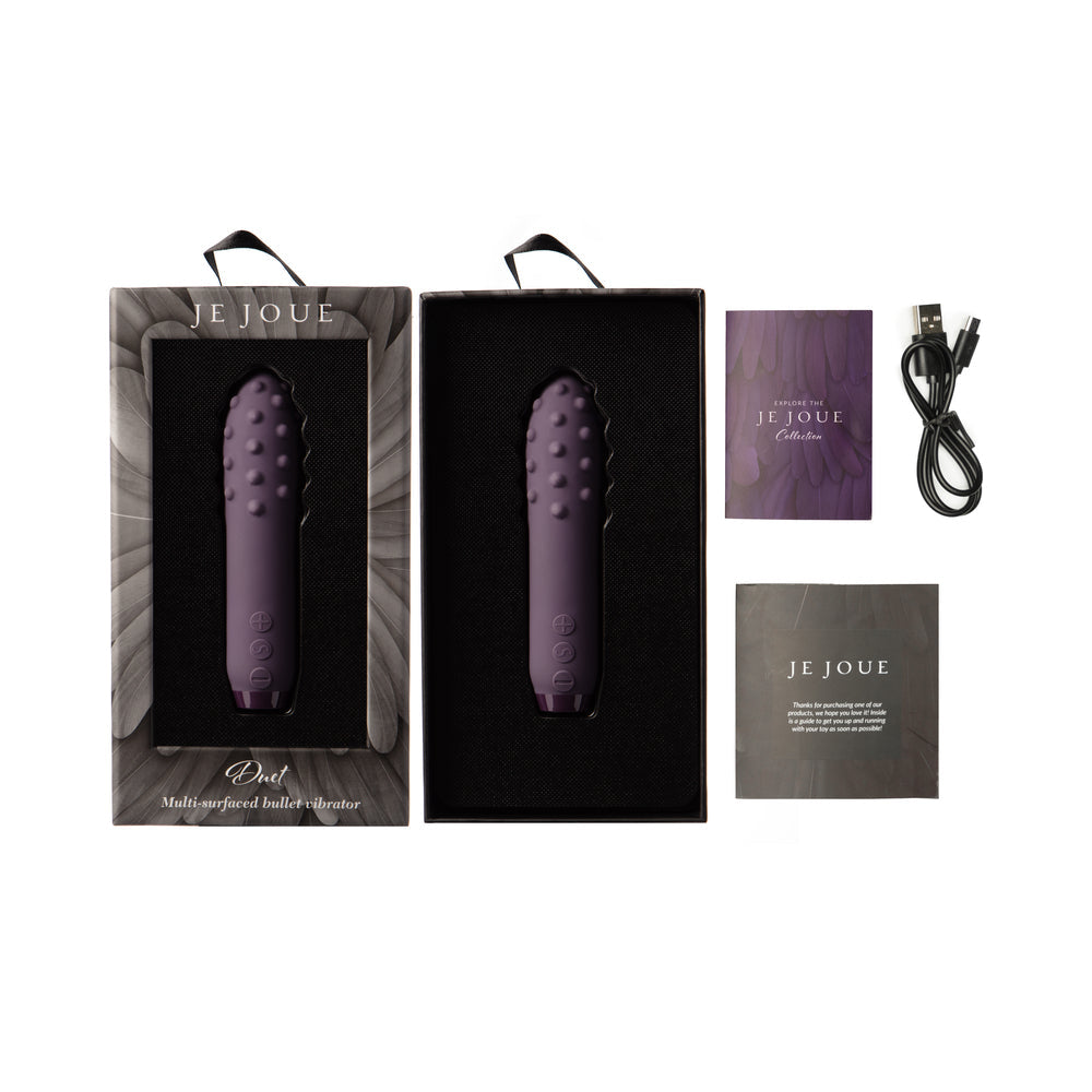 Je Joue Duet Vibrador Bala Multisuperficie Recargable de Silicona Púrpura