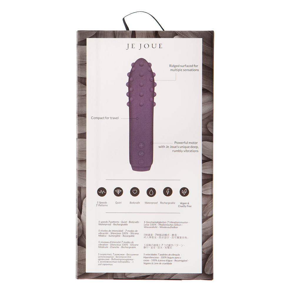 Je Joue Duet Vibrador Bala Multisuperficie Recargable de Silicona Púrpura