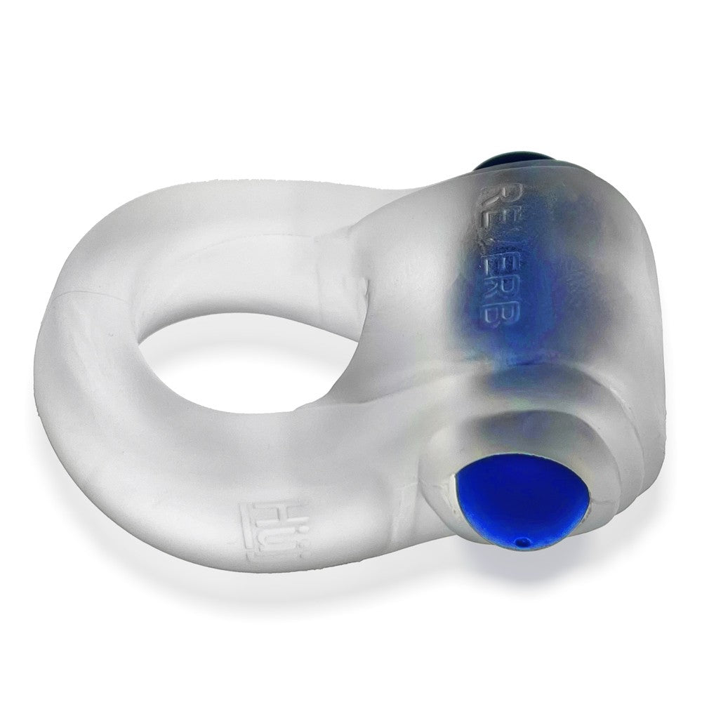 Anillo para el pene Hunkyjunk Revring con vibrador tipo bala, transparente