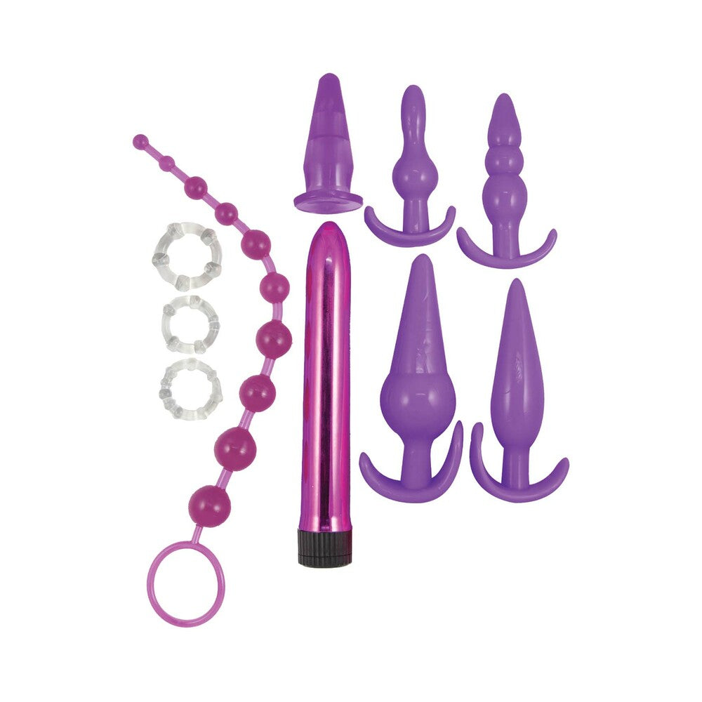 Kit de juego anal de la colección Elite de color morado