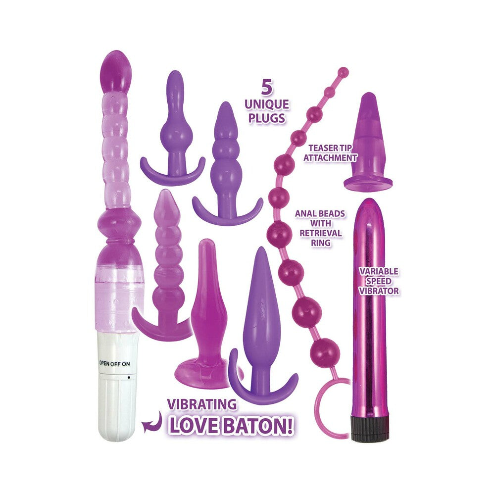 Kit de juego anal Supreme de la colección Elite de color morado